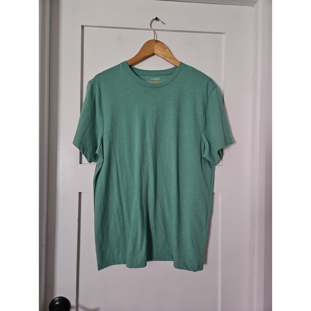 J.Crew Re-Imagined Tee Soft Green Washed Cotton Blend‎ Casual Essential Shirt L